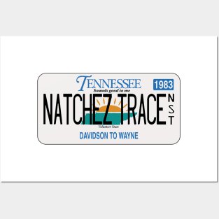 Natchez Trace National Scenic Trail, Tennessee license plate Posters and Art